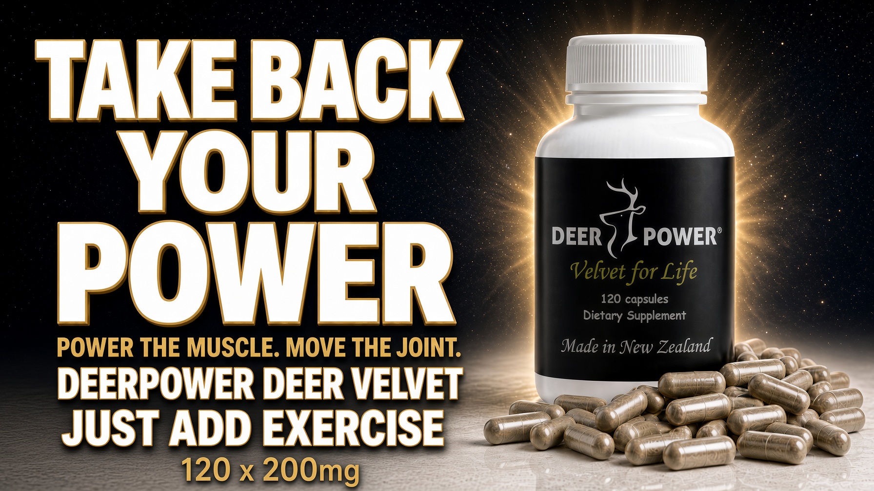Deer velvet capsules 120 x 200mg - Image 2